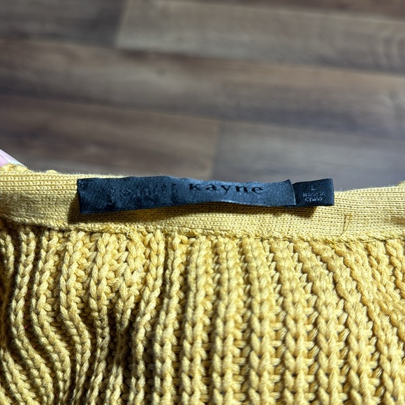 Jenni Kayne Fisherman Organic Cotton Cabin Blend Sweater Large Mustard $325 Love - Picture 9 of 11